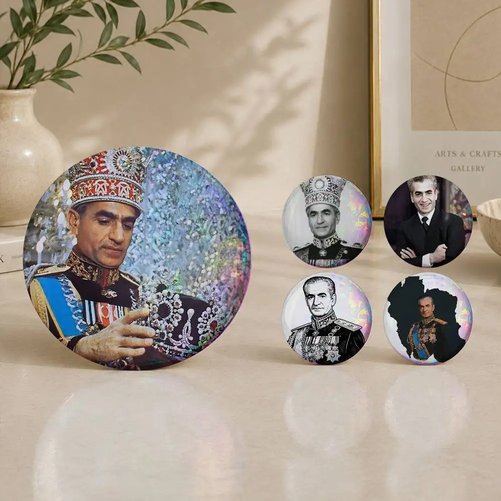 

King Mohammad Reza Shah Brooches Cartoon Badge Pins Backpack Hat Accessories Friend Gift