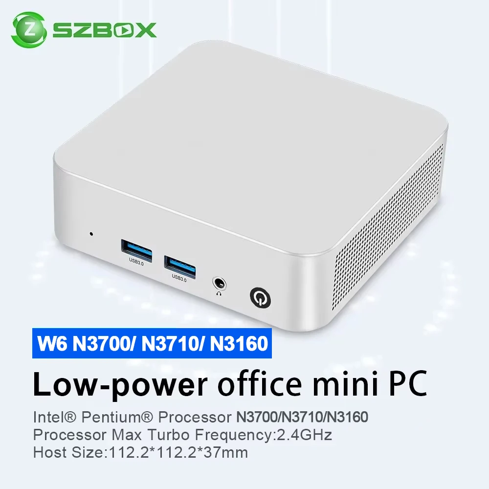 SZBOX W6 Mini PC Intel Pentium N3700 / N3710 / N3160 8GB SO-DIMM