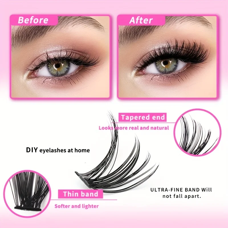 مجموعة إطالة الرموش الفردية ، مجموعة برباط وختم ، ملقط وفرشاة ، D Curl ، 3050d ، 9-16 ،