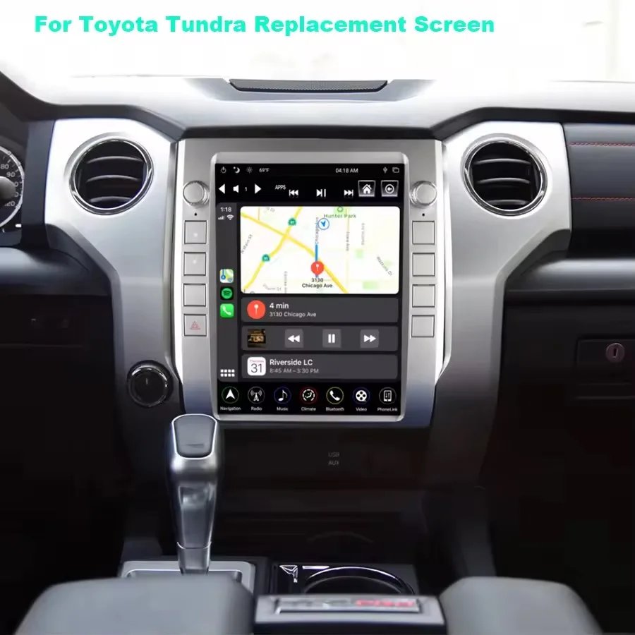 Pantalla Android de Radio de coche de 12,1 pulgadas para Toyota Tundra 2014 2017 256GB reproductor de vídeo Multimedia estéreo navegación GPS unidad principal Carplay