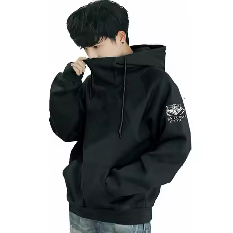 Anime Gojo Satoru Cosplay Costume Adult Unisex Itadori Yuji Pullover Coat Casual Hoodie Jacket Sweatshirt