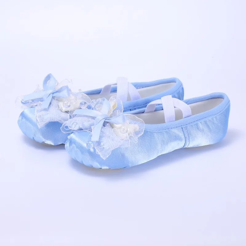 Girl Kids Ballet Bow Women's Dance Shoes Ballroom Dancing Ladies Princess Woman Ballerina Shoes