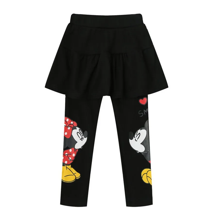 Spring Autumn Children Clothing Pants New Girls Cartoon Print Mickey mouse Minnie Stretch Skirt Pant Kids Leggings Long Trousers