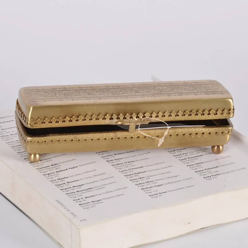 

All-copper rectangular storage box, glasses case, jewelry box.