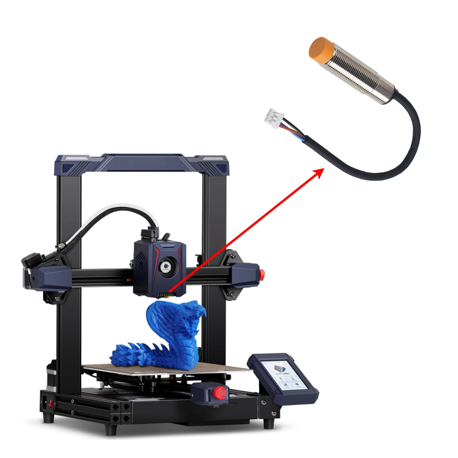 Para kobra 2 extrusora indutiva sensor de posição de nivelamento automático de alta precisão para impressora 3d kobra2 nivelamento automático de cama