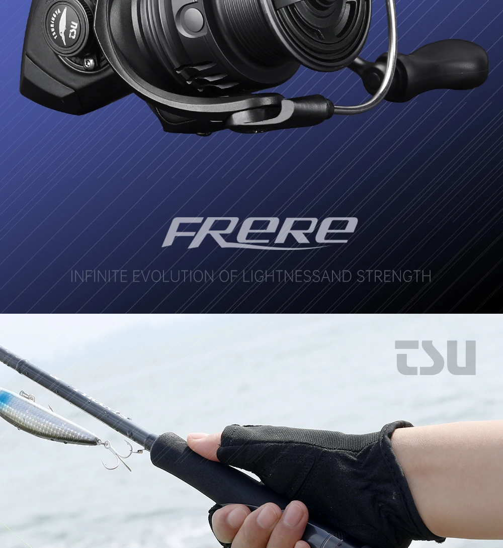 TSURINOYA Ultraleichte Spinnrolle FRERE C2000S 2500S 3000M Tintenfisch Forelle 155g Karbonkörper Flache Spule Vielseitig Einsetzbar – Detail 2
