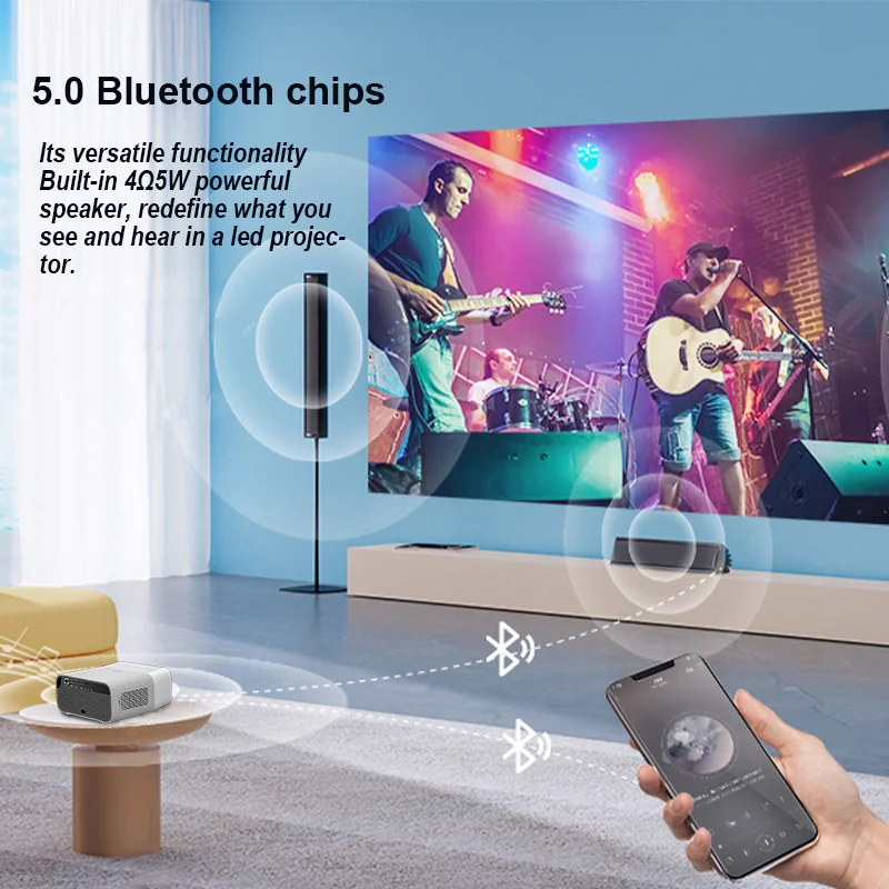 Regal-Elétrico Focando Suporte Trapezoidal, 4K Video Home Projector, novo tecido de emenda laranja, RD-890