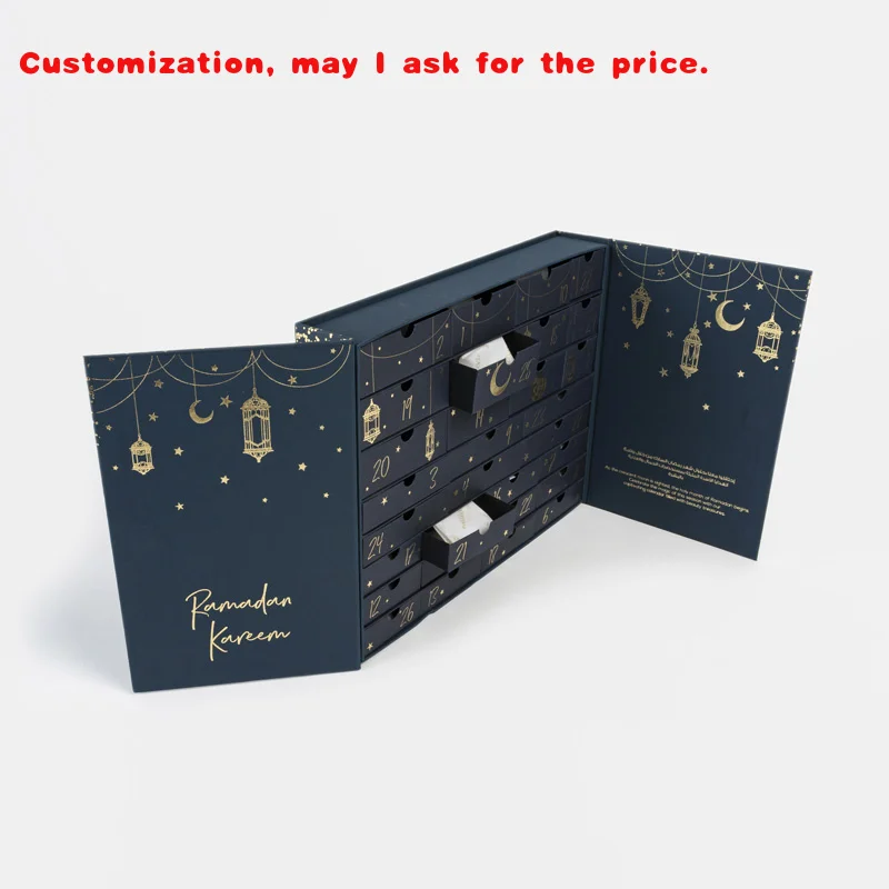custom.2023 New Trend Recyclable Customized Wrapping Box Advent Calendar Box Glossy/Matt Lamination Emboss