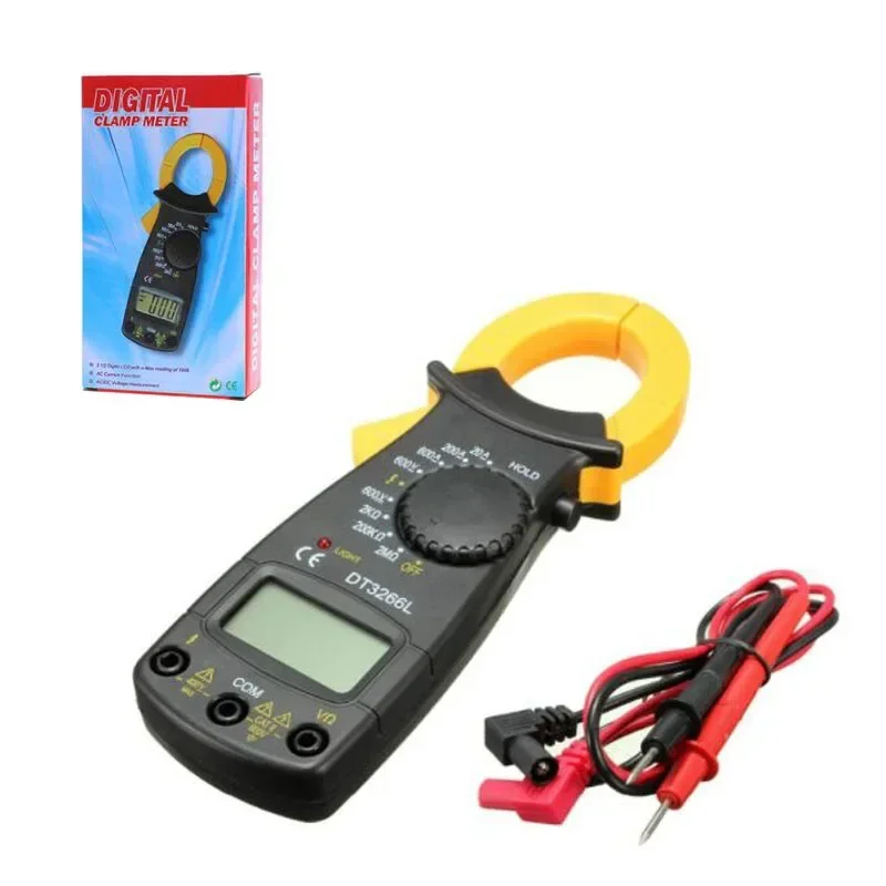 DT-3266L Digital Amper Clamp Meter Multimeter Current Clamp Pincers Voltmeter Ammeter AC/DC Ohm Current Voltage Tester DT3266L