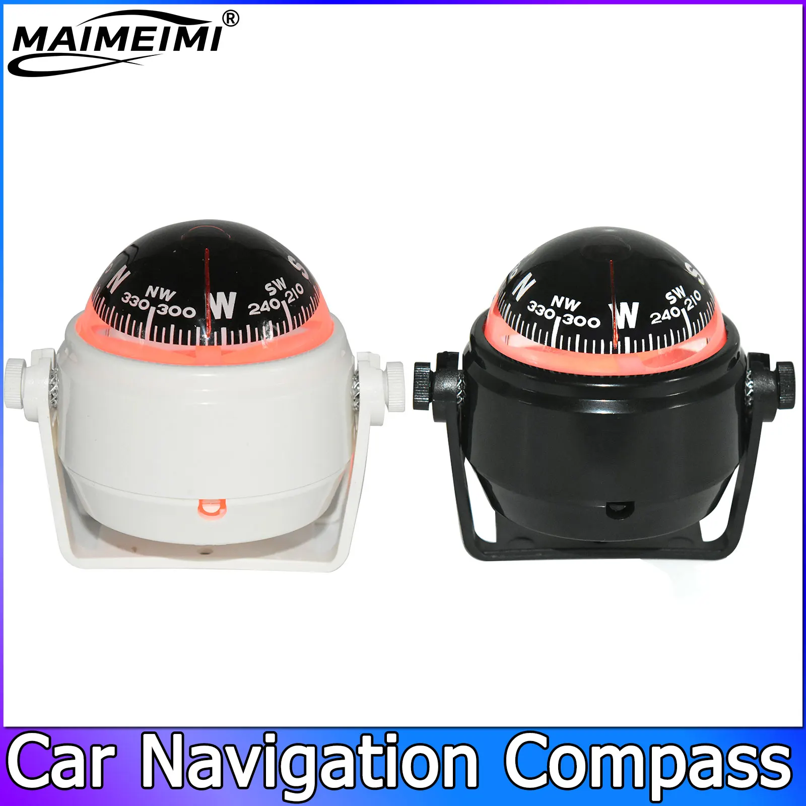 

Black/White Car Compass Equipment Accessories Multifunctional Marine Electronic Outdoor Sea Digital Compass Boat Caravan