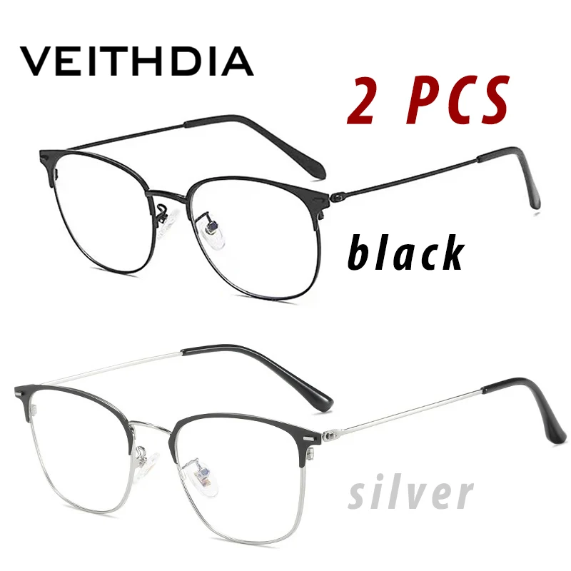 

2 шт., новые очки VEITHDIA в оправе, очки с защитой от синего света, компьютерные очки против усталости, очки с прозрачными линзами, подходят для мужчин и женщин, VF1001D