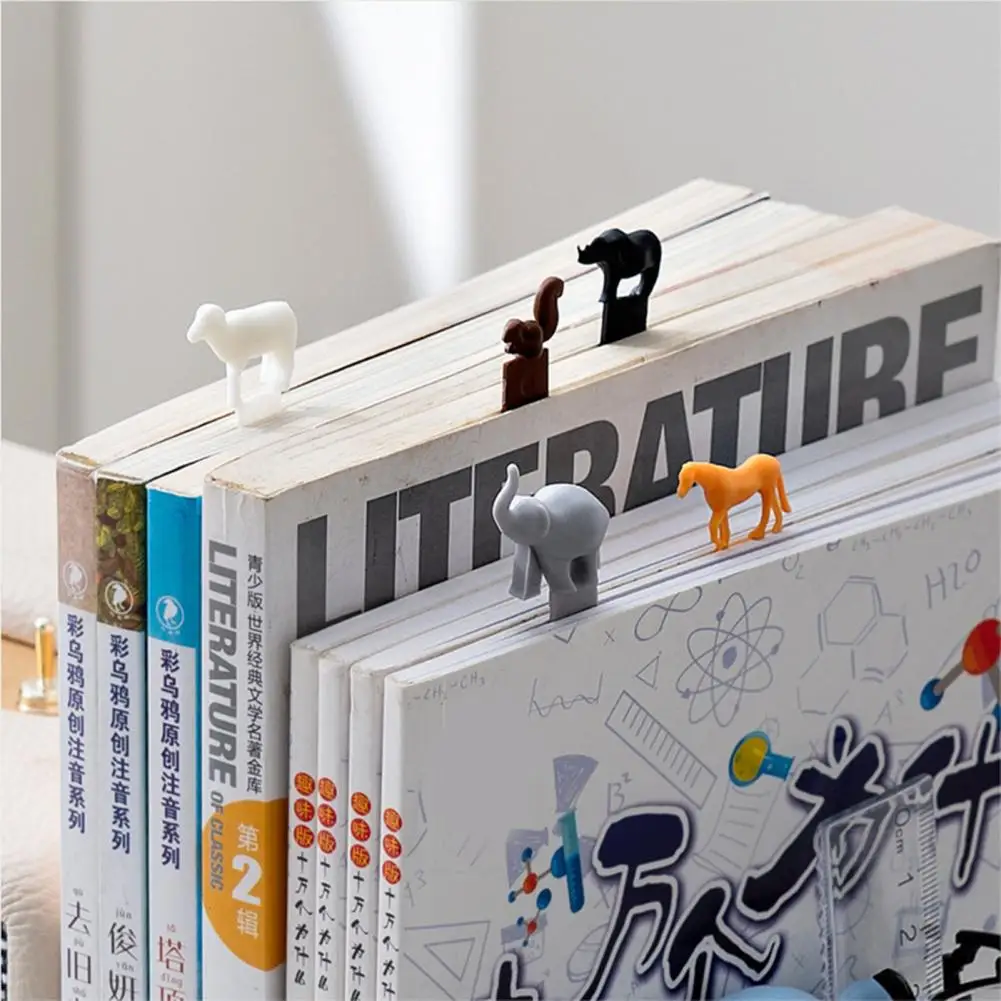 子供のためのポータブルラバーブックマーク,学生のための楽しい動物のしおり,プログレスロケーター,かわいいページングマーカー