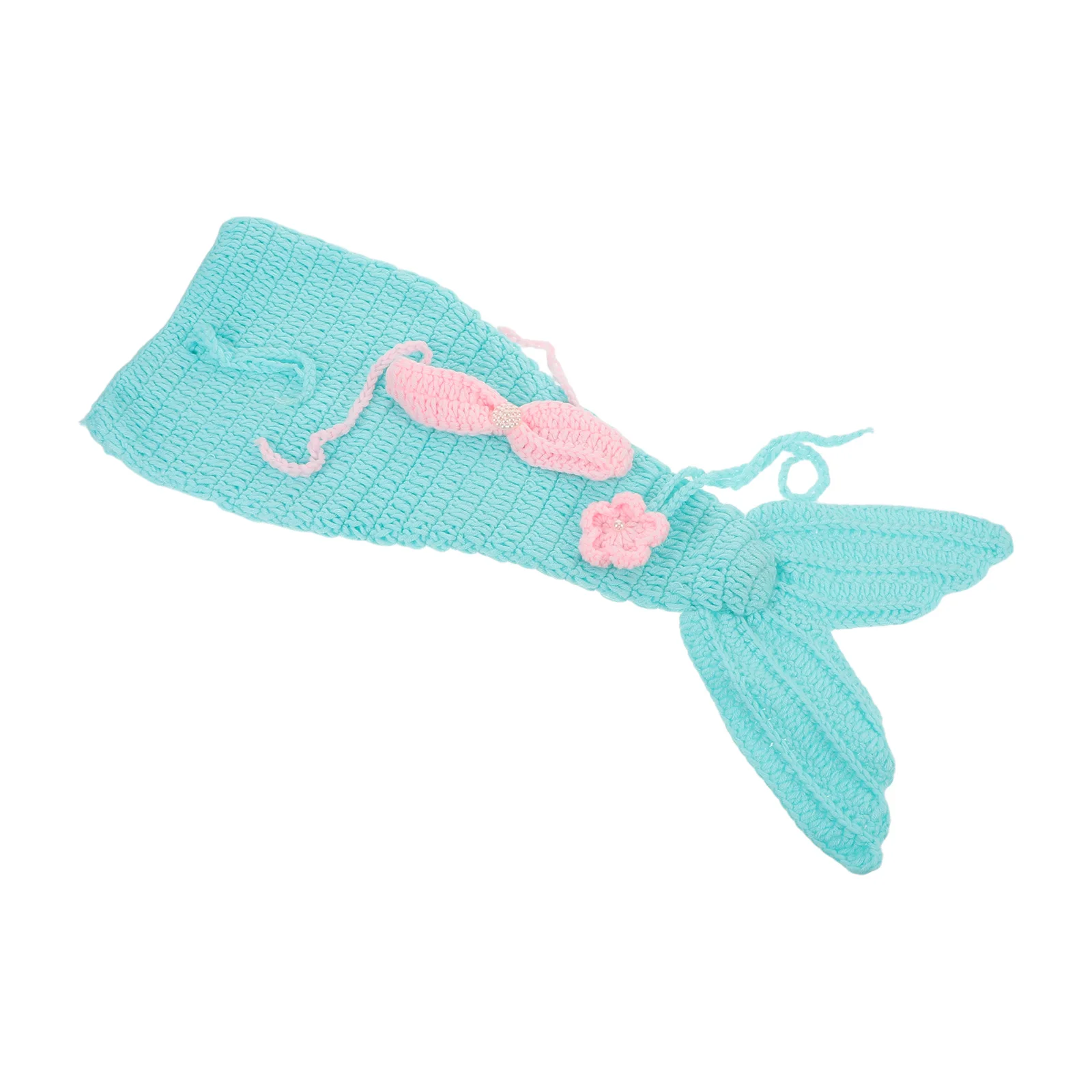 

1 set 1 Set Newborn Photography Prop Mermaid Crochet Baby Photo Costume Set Soft Yarn For Baby Girl