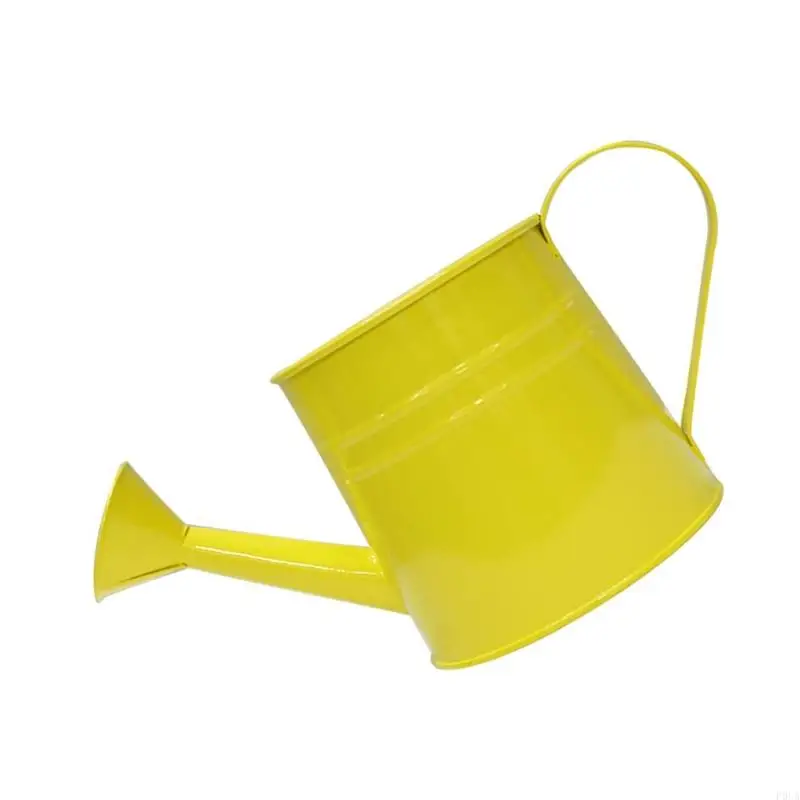 P0UA Functional Iron Flower Pots Vintage Look Garden Watering Can for Plant Lovers