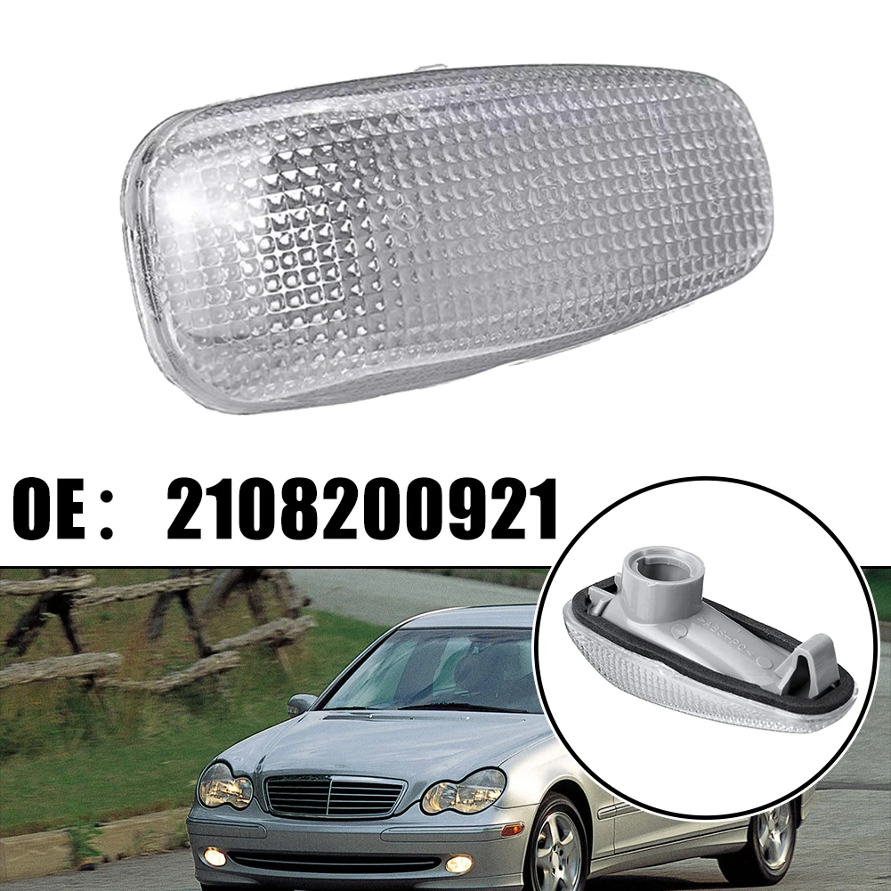 Luz indicadora de espelho lateral LED de instalação frontal direita para MercedesBenz W210 W202 2108200921   Substituição OEM