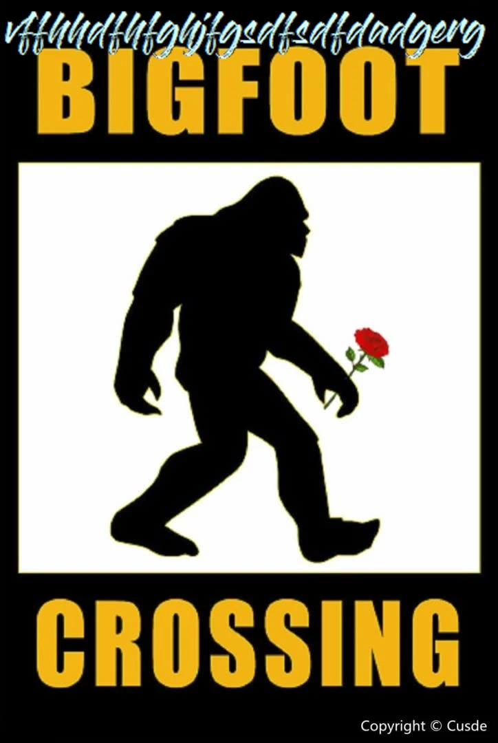 Cusde Vintage Bigfoot Metal Tin Sign retro Decor Poster Home Decoration Bigfoot Crossing Iron Painting Rust Metal Bathroom  sign