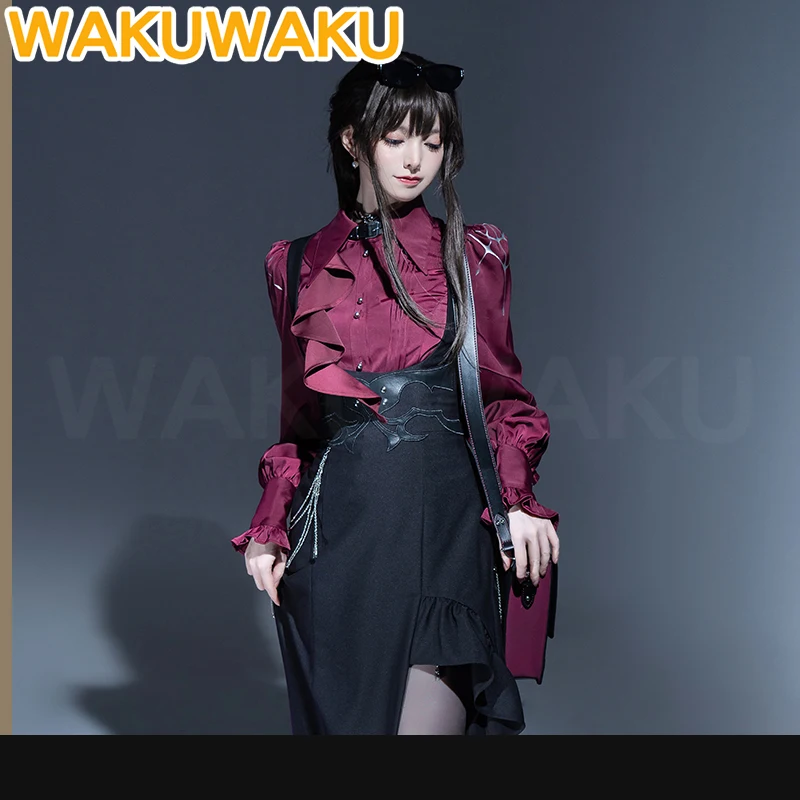 【Official】Kafka Cosplay Costume Game Genshin Impact WakuWaku Women Daily Doujin Long Skirt Causal Wear Kafka Cosplay Christmas