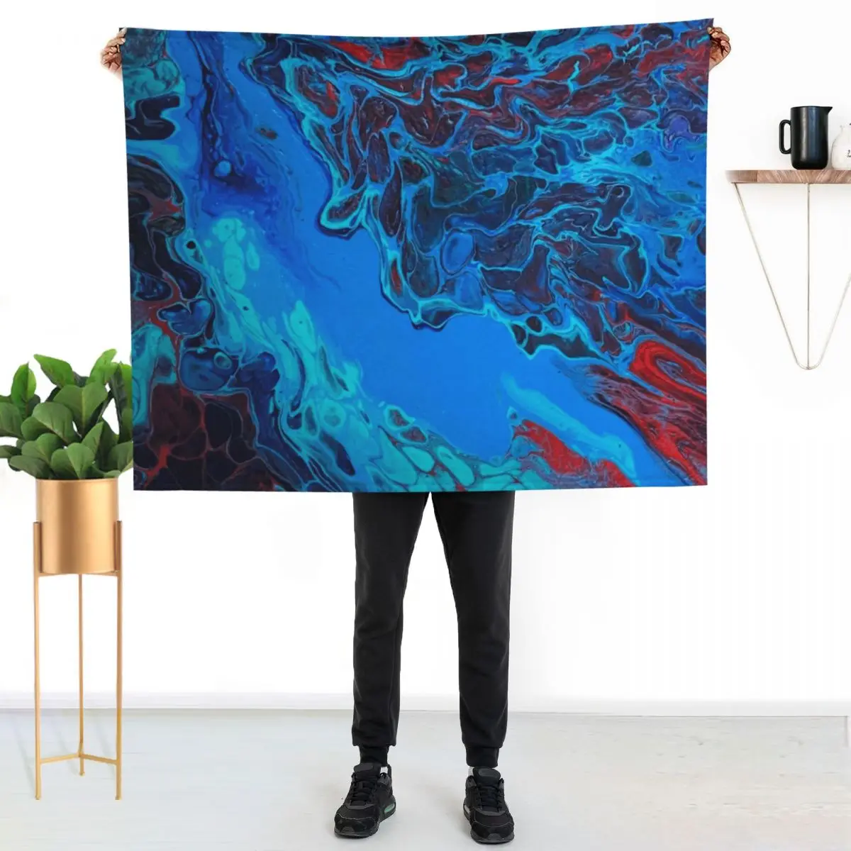 Bubbles Acrylic Pouring Throw Blanket Sofa Throw Blankets For Bed Single Tourist Extra Large Throw Warm Blankets