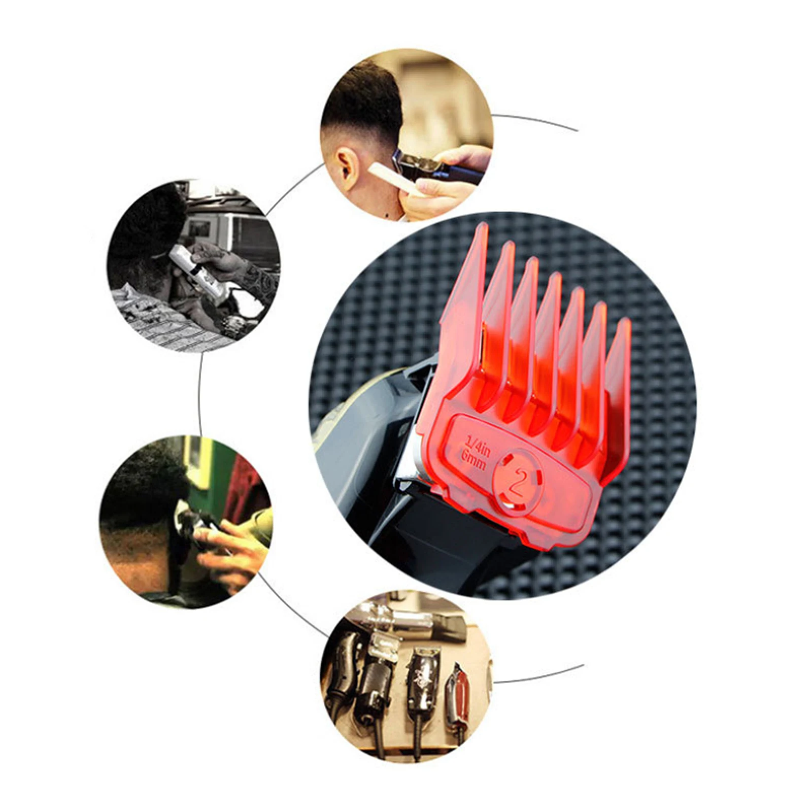 

10PC Universal Professional Hair Clipper Limit Guide Comb With Box For Wahl Trimmer Cutting Guide Combs Barber Salon Accessories