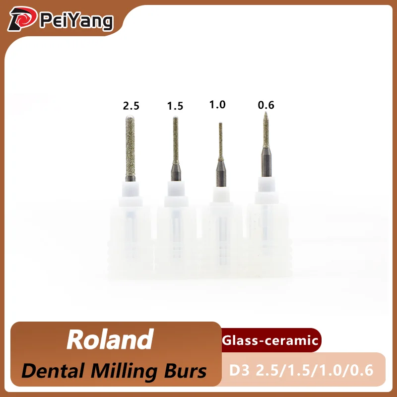 ROLAND Glass Ceramic Milling Burs Lithium Disilicate Milling Burs Dental Lab Material Cutter Cutting Burs