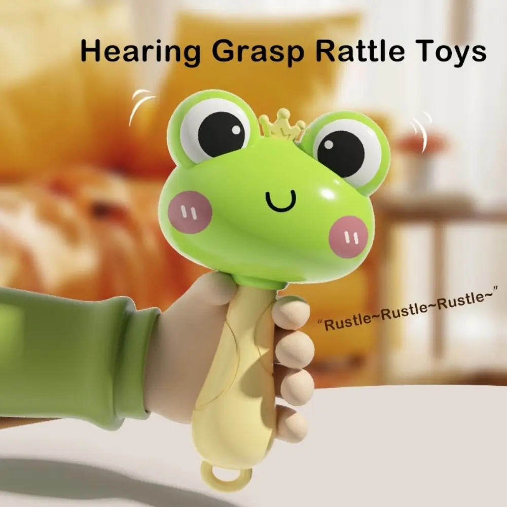New Plastic Baby Rattle Toys Cartoon with Crisp Sound Handbell Toys Bright Appearance Kid Maracas Sensory Grasp Toy