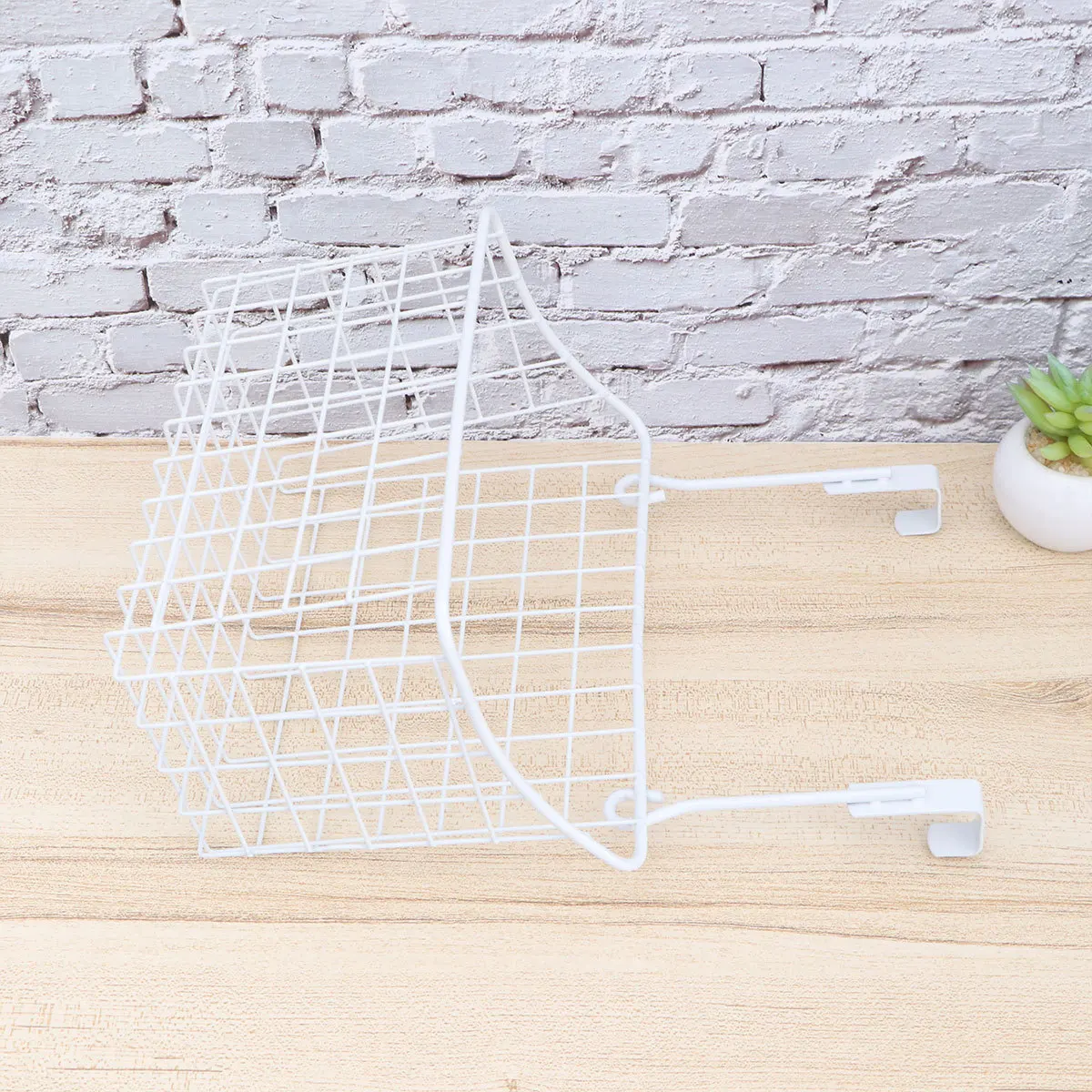 

Over Door Cabinet Storage Basket White Hanging Organizer Rack For Kitchen Bathroom Office No Hardware Needed Easy Install