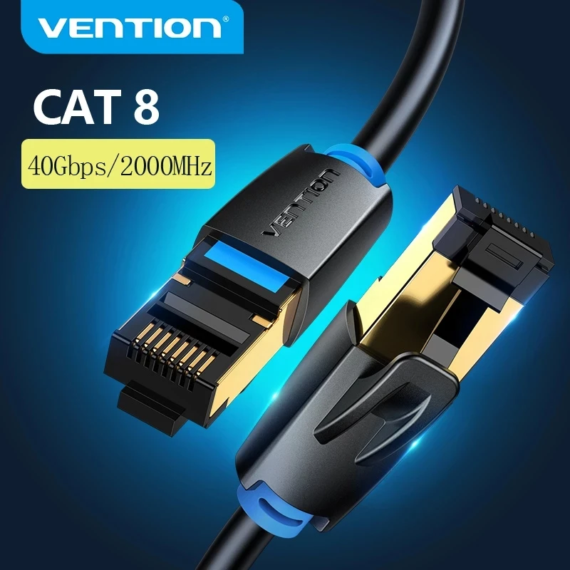 Vention Cat8 Ethernet Cable 40Gbps RJ45 Network Cable Cat 8 SSTP RJ45 Patch Cord for PC Modem Router Laptop Cable Ethernet Cat8