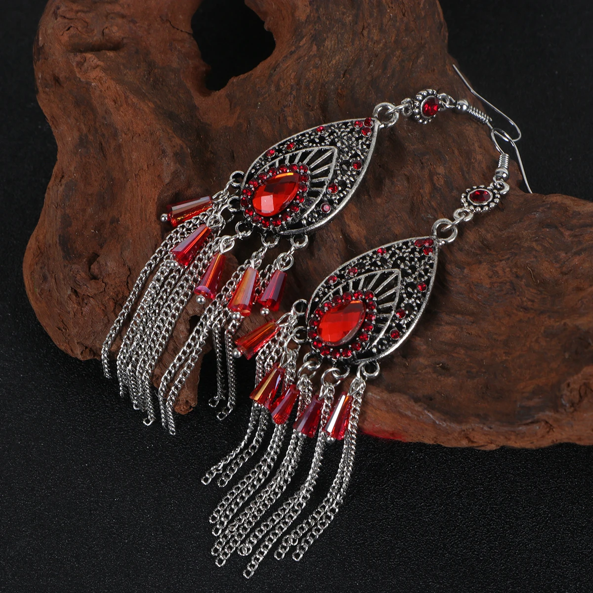 

Vintage Long Alloy Jewelry for Shopping Long Style Ear Jewelry Work Party Everyday Wear Retro Alloy Earrings Dangle Earrings