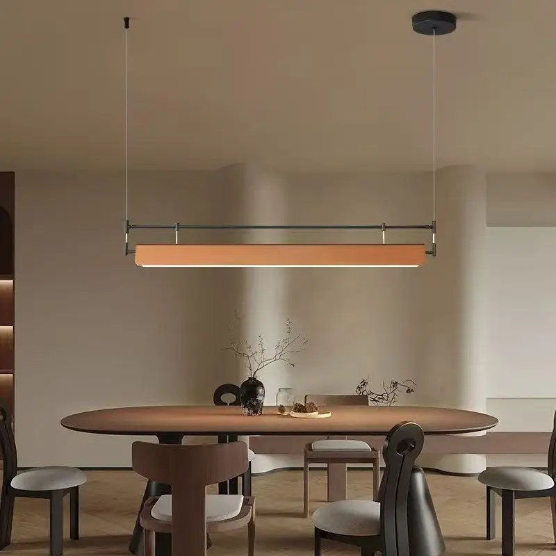 French Retro Restaurant Designer With Antique Style Front Desk Long Island Platform Straight Dining Table Lighting Fixtures