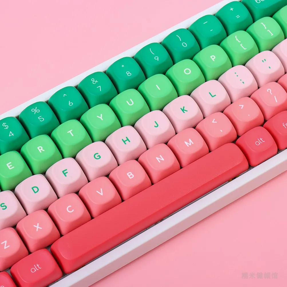 Minimalist Spring Gradient Keycaps MOA Profile MX-style PBT Dye Sublimation Keycap For MX Mechanical Gaming Keycap wooting