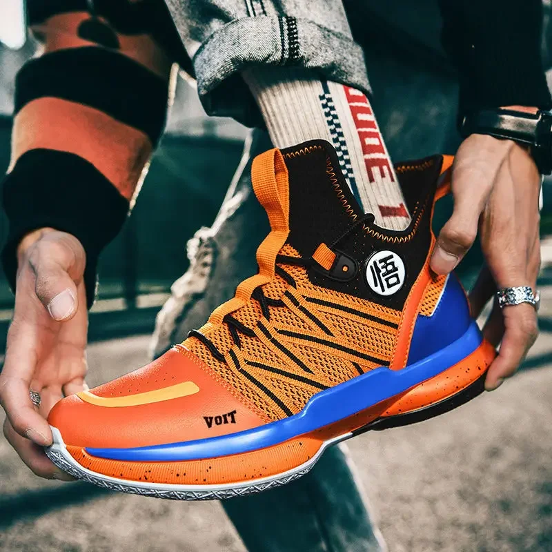 Chaussures de course de luxe Son Goku pour hommes, baskets de basket-ball Anime, streetwear respirant, sports de plein air, chaussures de sport de tennis