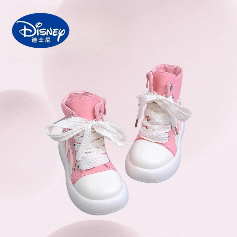 

Disney Kids' Solid Color High-Top Shoes | Stylish, Lightweight & Slip-Proof Sneakers for Boys & Girls