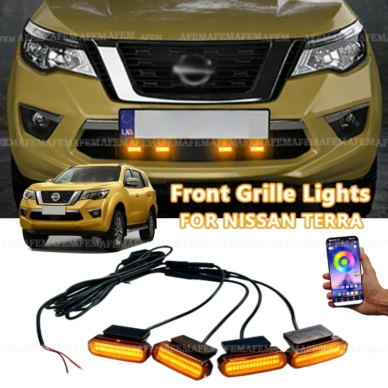 FOR NISSAN TERRA LED Front Grille Light /Driving/Position Lights Car Daytime Running Light Wheel Eyeb Car LED Signal Lamps