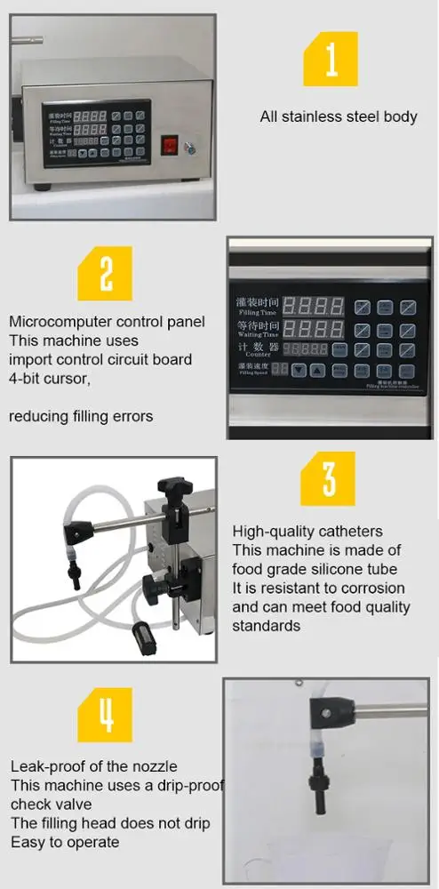 Upgrade Juice Drinks Liquid Filler Automatic Filling Anti-corrosion Quantitative Liquid Filling Machine