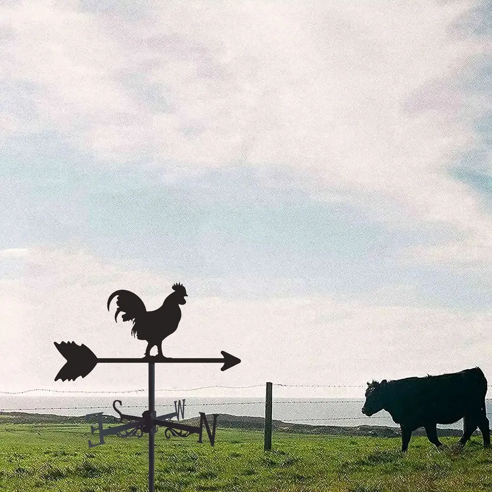 

Rooster Cockerel Weather Vane Silhouette Wind Vanes Indicator