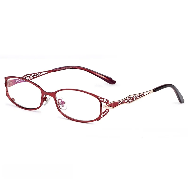 عالية الجودة سبائك إطارات النظارات رائعة الدانتيل المرأة خفيفة قصر النظر وجه صغير القراءة النظارات الطبية البصرية 8982 #6