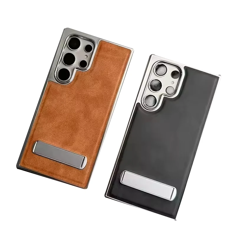 Etui na telefon z ekoskóry PU w stylu biznesowym z funkcją podstawki do Samsung Galaxy S25 S24 Ultra S22 Plus S23 FE, składana podstawka, obudowa PC — zdjęcie produktu 7