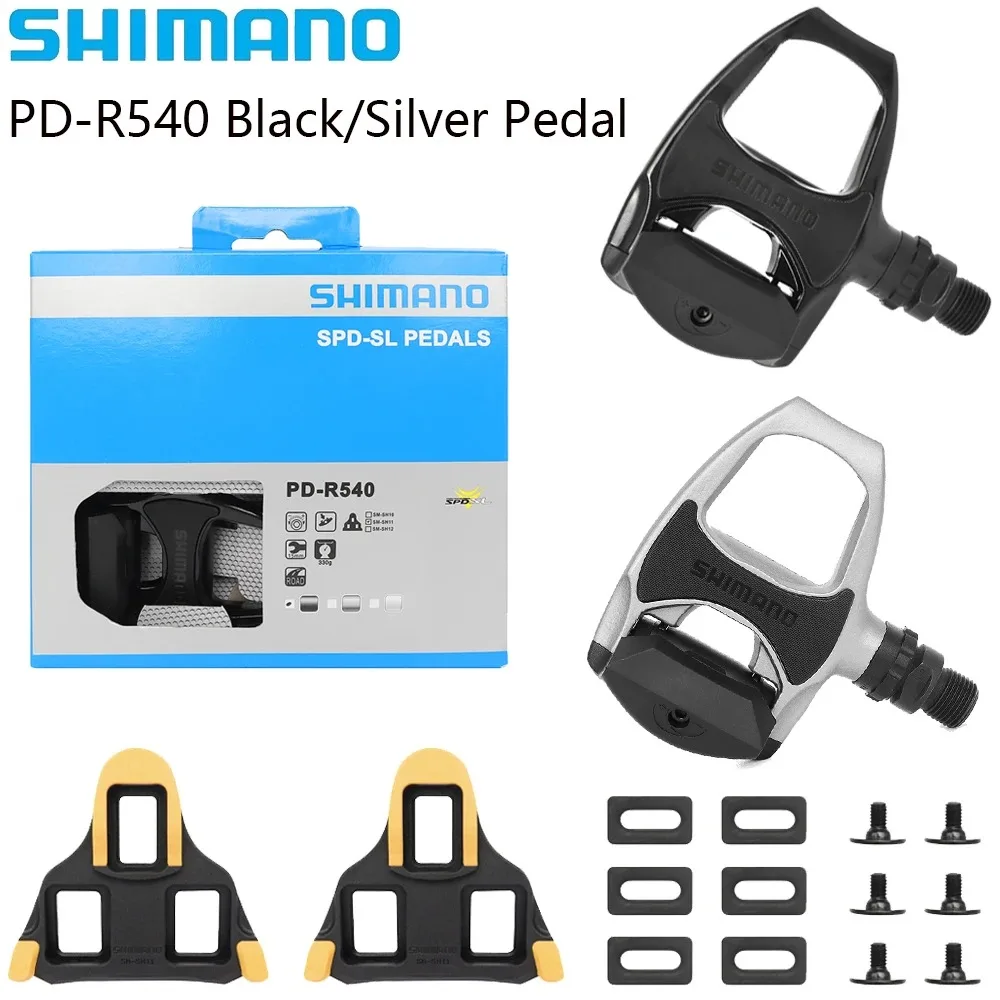 SHIMANO PD R540 педаль для шоссейного велосипеда для шоссейного гравийного велосипеда самоблокирующийся SPD-SL легкий велосипед серебристо-черные детали педали SHIMANO PD R540 педаль для шоссейного велосипеда для шоссейного гравийного велосипеда самоблокирующийся SPD-SL легкий велосипед серебристо-черные детали педали