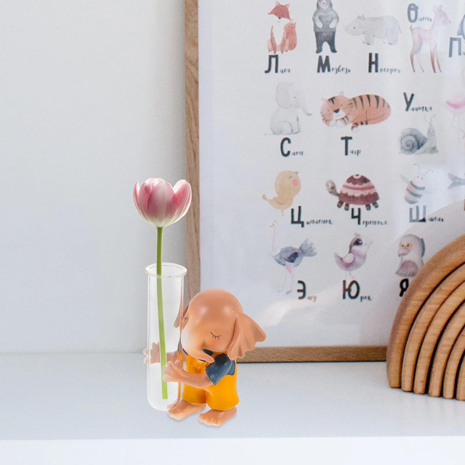 

Small Elephant Hydroponic Glass Vase Animal Shape Clear Tube Flower Vase Desktop Decorative Glass Decor Clear Vases