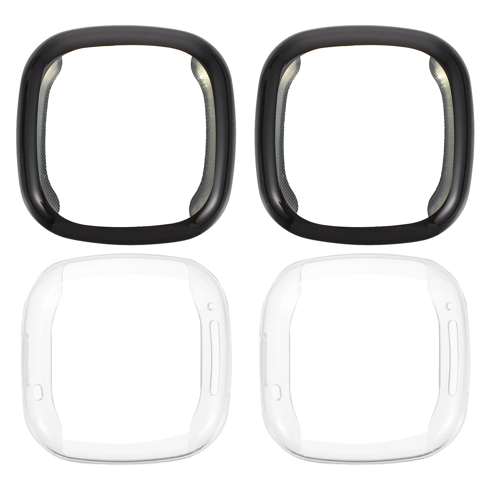 

4 шт. гальванический чехол-бампер для часов, мягкий ТПУ, полный защитный чехол, простой в установке для 3 корпусов экрана умных часов