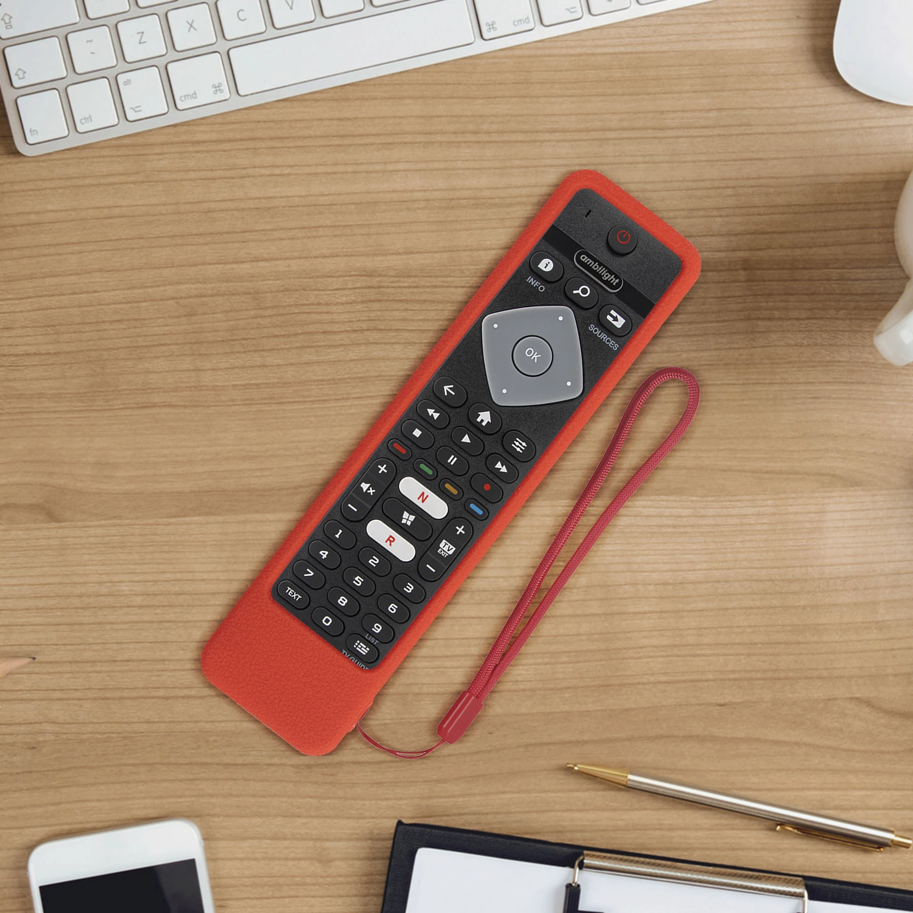 حافظة لجهاز التحكم عن بعد من السيليكون لتلفزيون فيليبس الذكي 55PUS7304 75PUS6754/12 65PUS6754 65PUS6704 55PUS6754 70PUS7304 غطاء مضاد للانزلاق