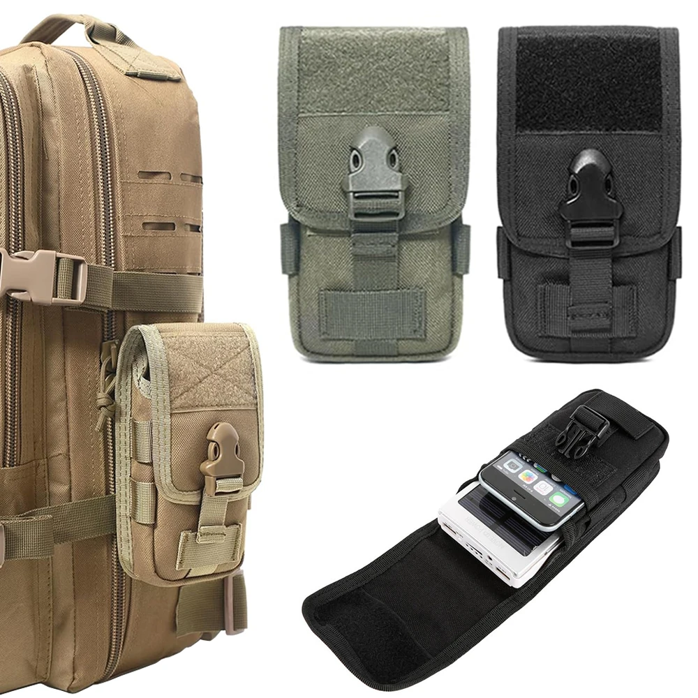 Taktische Doppel-Schicht Telefon Tasche Taille Tasche EDC Werkzeug Tasche Weste Tasche Handy Tasche Wasserdichte Sport Jagd Gürtel Reise werkzeuge