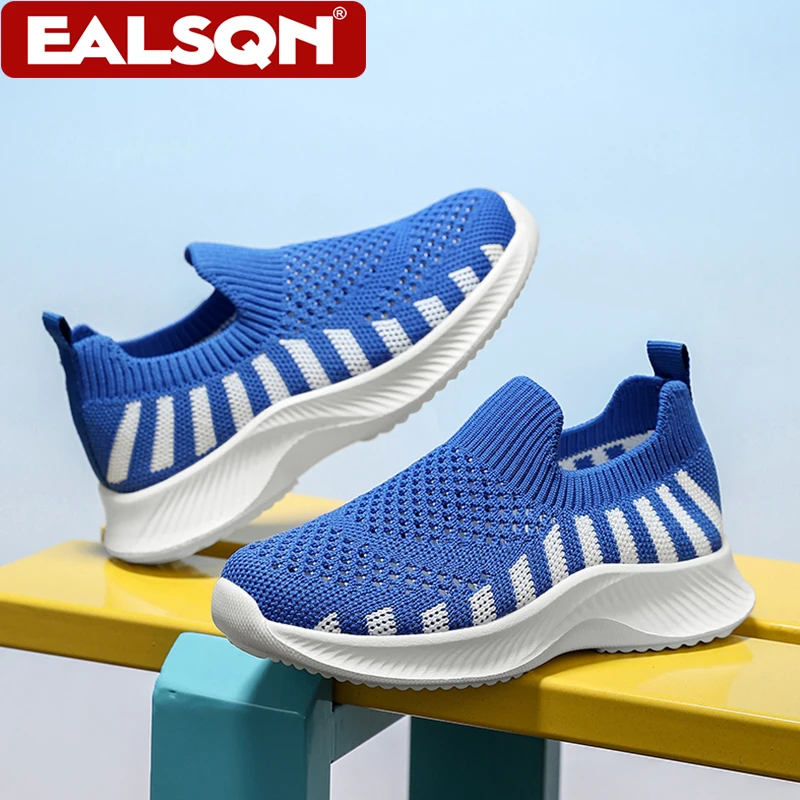 Kids Summer Breathable Mesh Slip-On Flat Shoes Lightweight Casual Running Shoes For Boys Girls Outdoor Comfort Walking