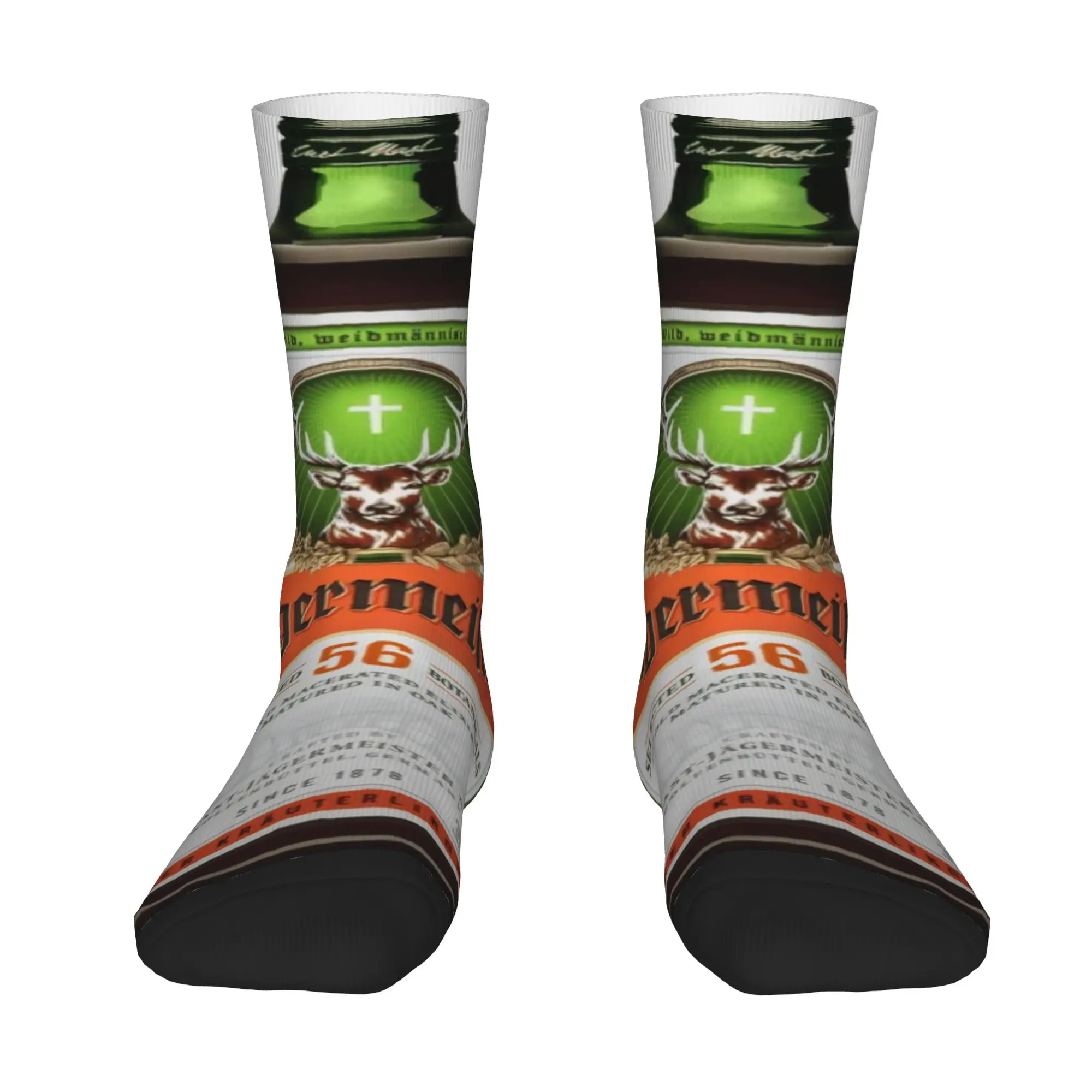 Funny Sock Jägermeister jJägermeister 56 Botanicals Bottle  Hip Hop Quality Pattern Printed Men Socks Novelty Men's Socks view 2