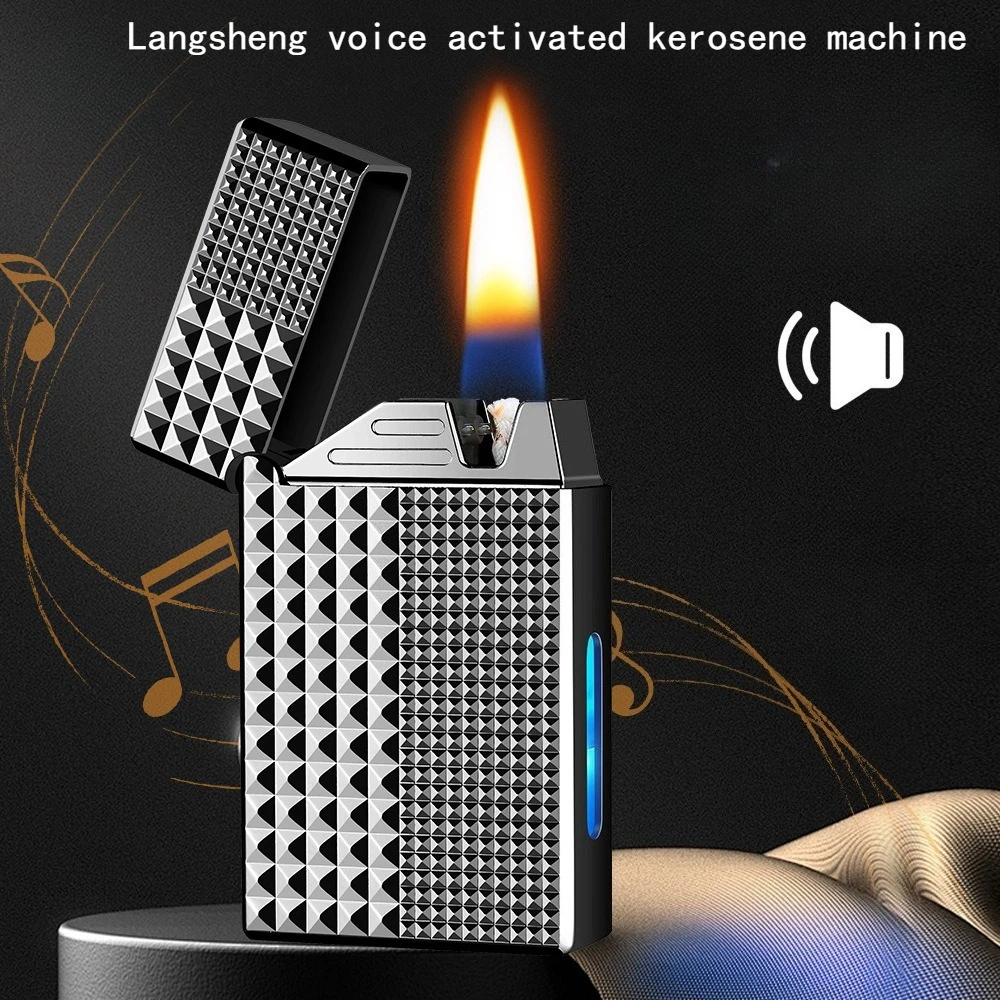 

Популярная ветрозащитная масляно-электрическая гибридная звуковая интеллектуальная индукционная керосиновая зажигалка Longsheng с управлением звуком