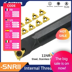 SNR0008K11 SNR0010K11 SNL0010K11 SNR0012M11 CNC Internal Thread Turning Tool rod 11IR/NR/ER Threaded Inserts Lathe SNR Holder