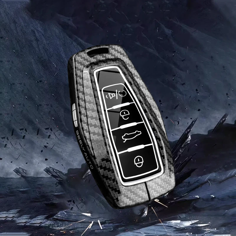 Hochwertiges Zinklegierungs-Autoschlüsselgehäuse für Geely Emgrand/Coolray/Atlas/Monjaro/Starray, Stilvoller Schlüsselschutz Zubehör für Herren – Detail 3