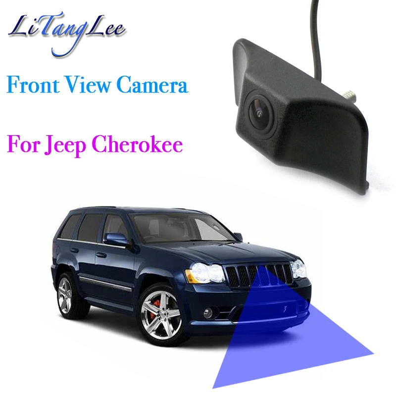 Car LOGO Front View Camera Night Vision HD Waterproof Wide Angle Blind Spot Area Parking For Jeep Cherokee KK 2008~2013