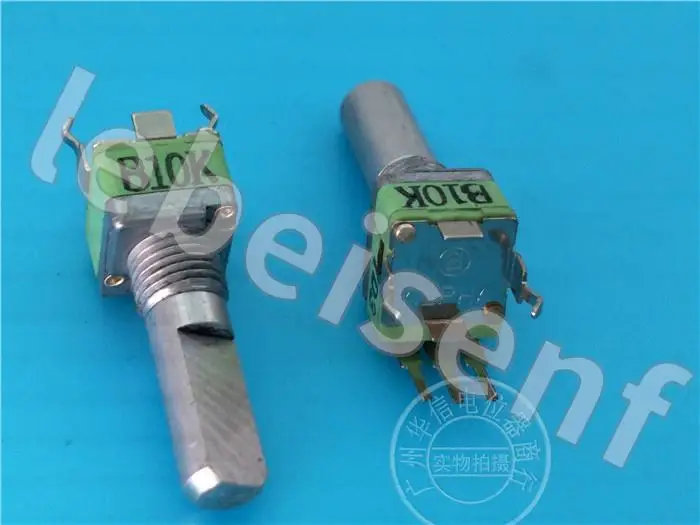 

4pcs for ALPHA Precision RD901F-B10K Rotary Potentiometer / 25mm Half-Shaft Curved legs Single Potentiometer