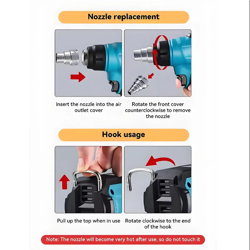 

Makita DHG181Z 18V Cordless Heat Gun LXT Lithium Power Tools 150-550ºC Shrink Film Baking Gun Clear Sticker